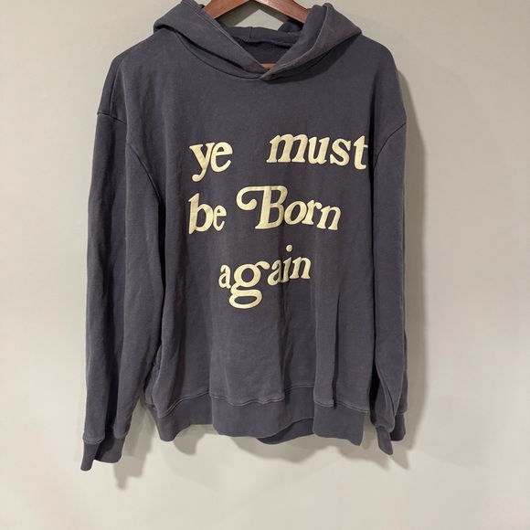 Cactus‎ Plant Flea Market Kanye Dark Grey Hoodie "ye must be Born again" Large - Picture 1 of 4